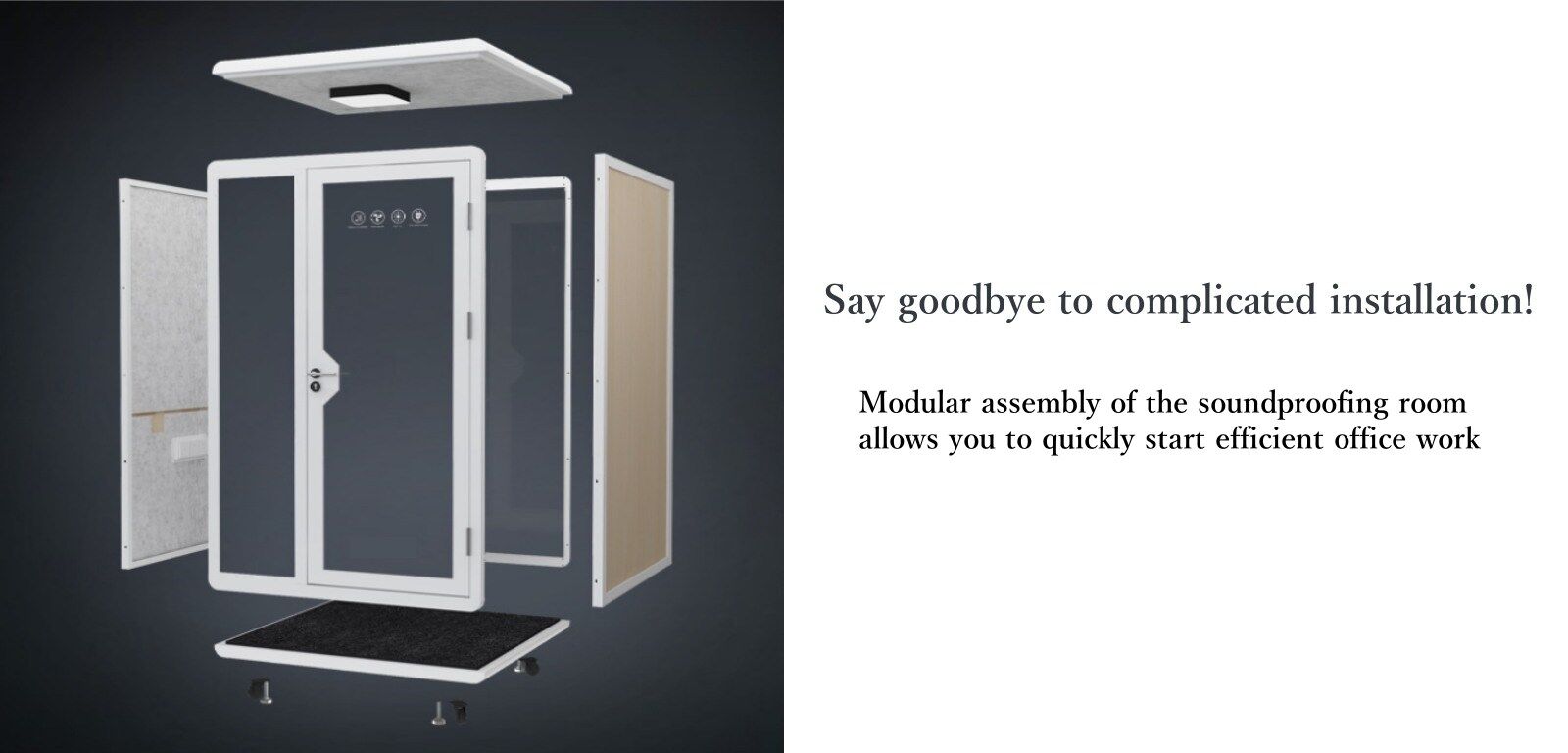 Square Soundproof Rooms for Music Practice Rooms to Eliminate Noise Complaints Quick assembly