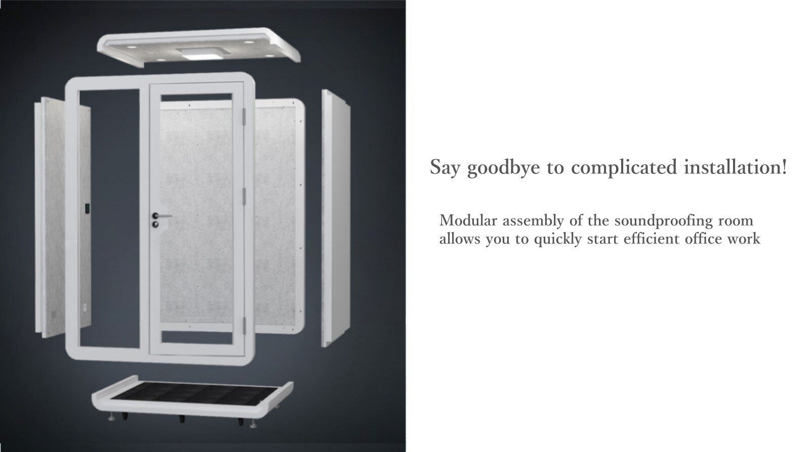 Removable Acoustic Pod with Multi-Layer Sound Dampening Panels & Noise Reduction Quick assembly 